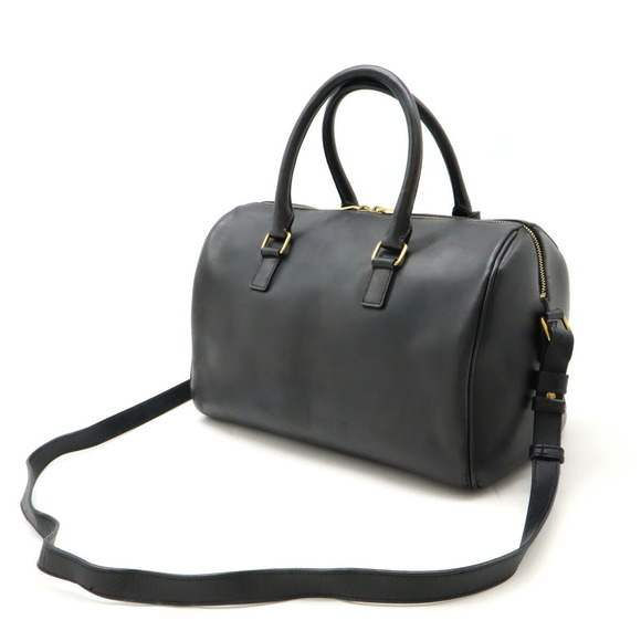 Saint Laurent Classic Duffle 6 Handbag Leather Black - Picture 2 of 9